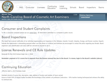 Tablet Screenshot of nccosmeticarts.com